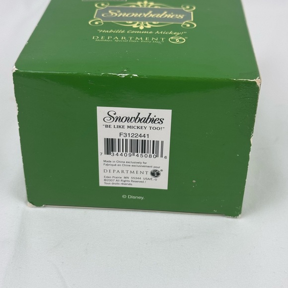 Adorable Snowbabies "Be Like Mickey Too!" Department 56 . - Picture 8 of 8